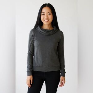 SPLENDID Medium Gray Knit Cowl Neck Tunic Top R $80